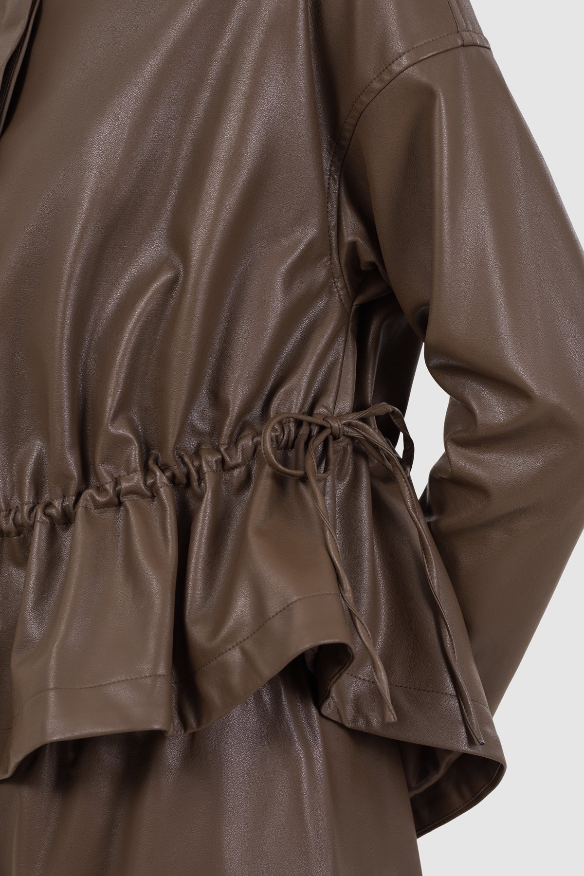 Waverly Leather Shirt - Brown