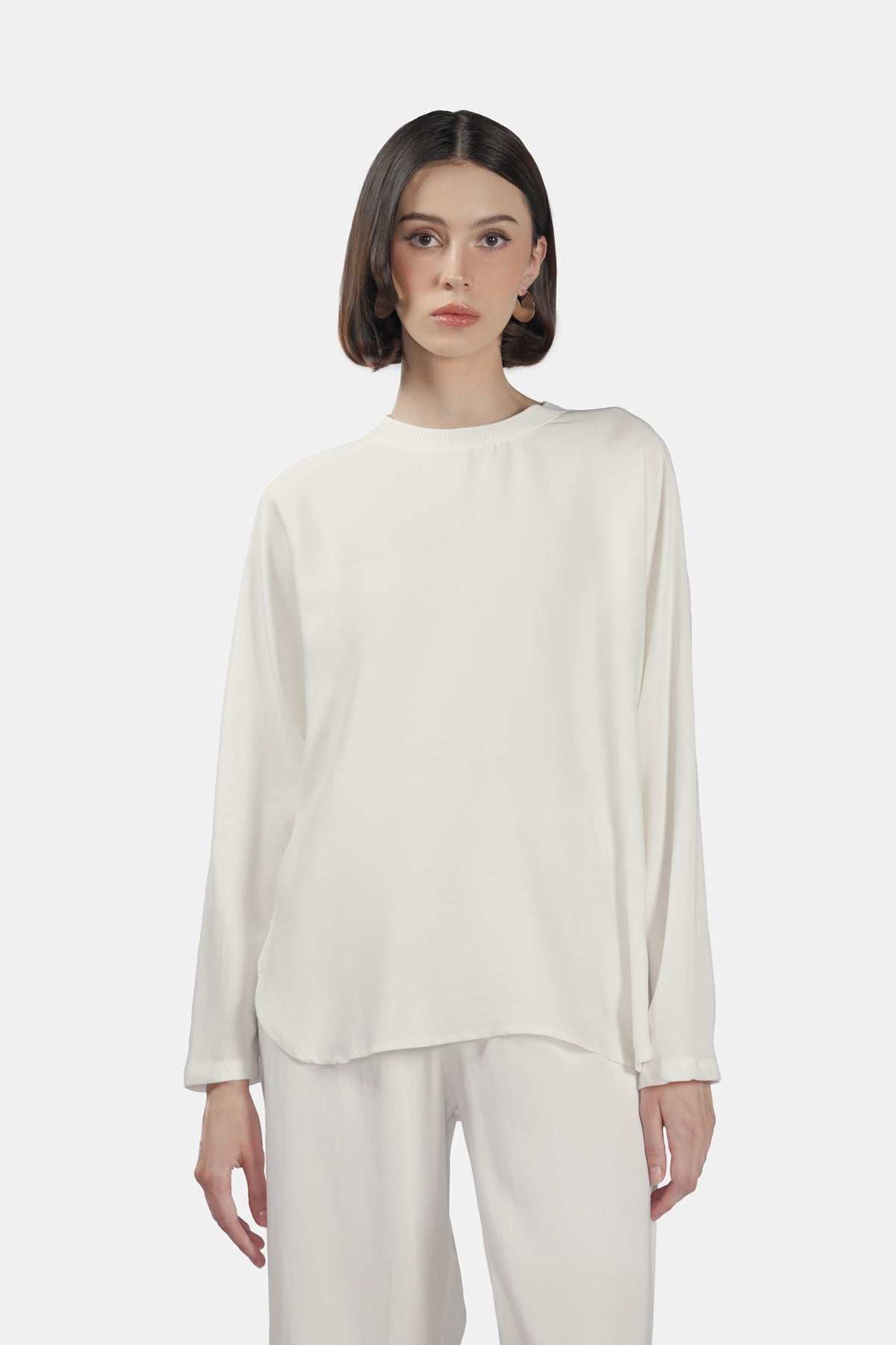 Winter Loose Blouse - White