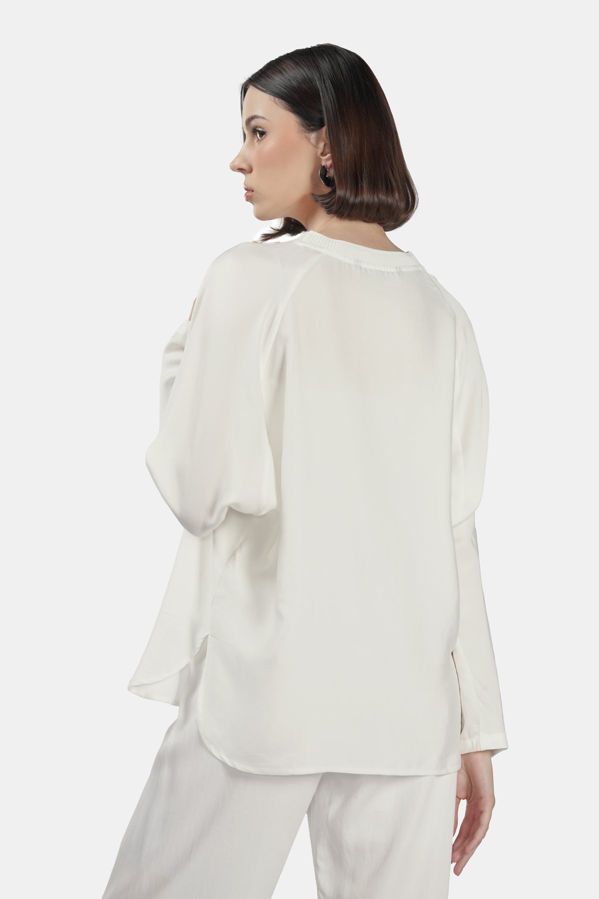Winter Loose Blouse - White