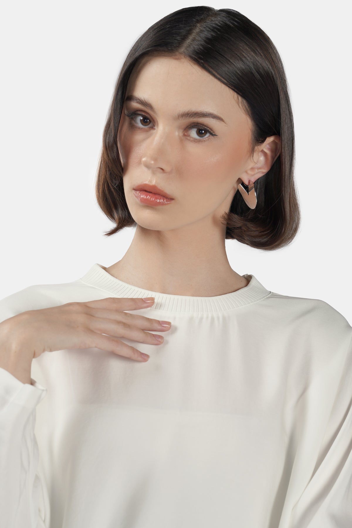Winter Loose Blouse - White