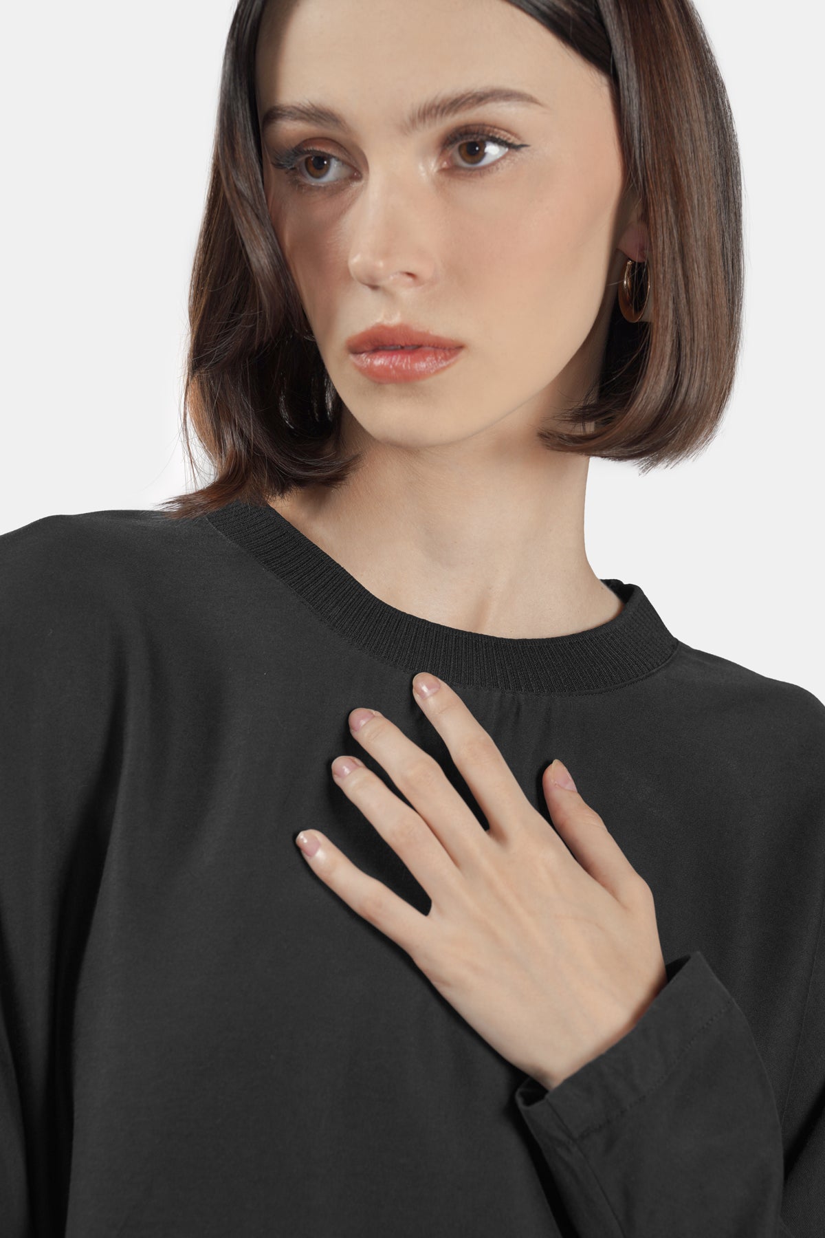 Winter Loose Blouse - Black
