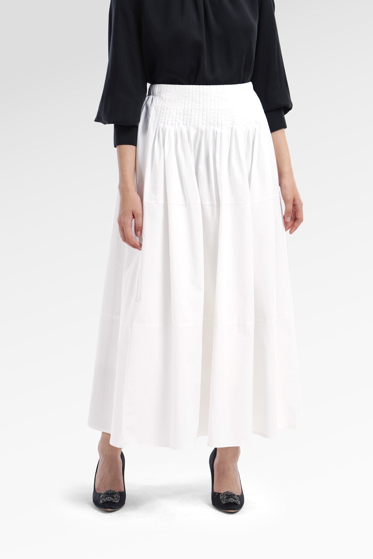 Zalia Waist Skirt - White