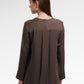 Zea Side Slit Blouse - Dark Taupe