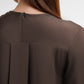 Zea Side Slit Blouse - Dark Taupe