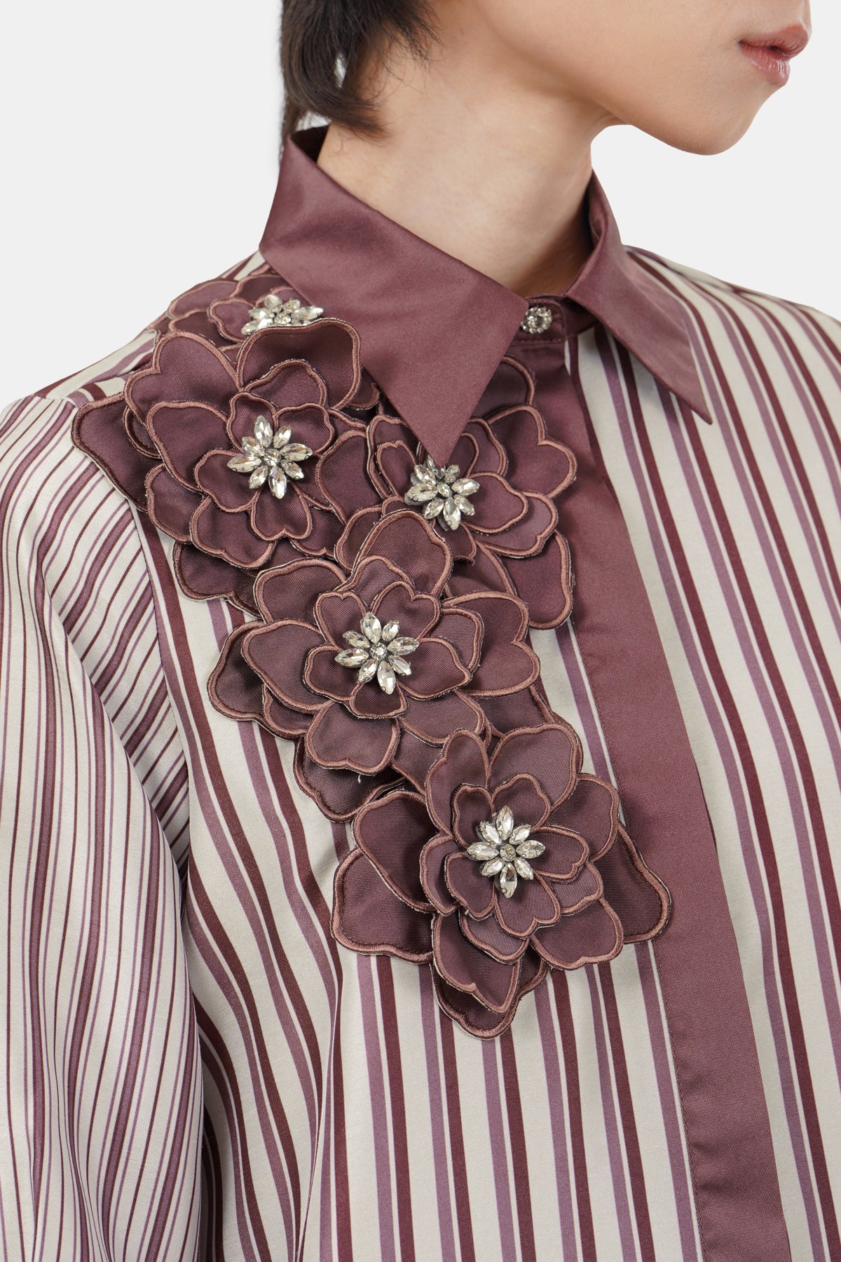 Zenna Embroidery Shirt - Mauve
