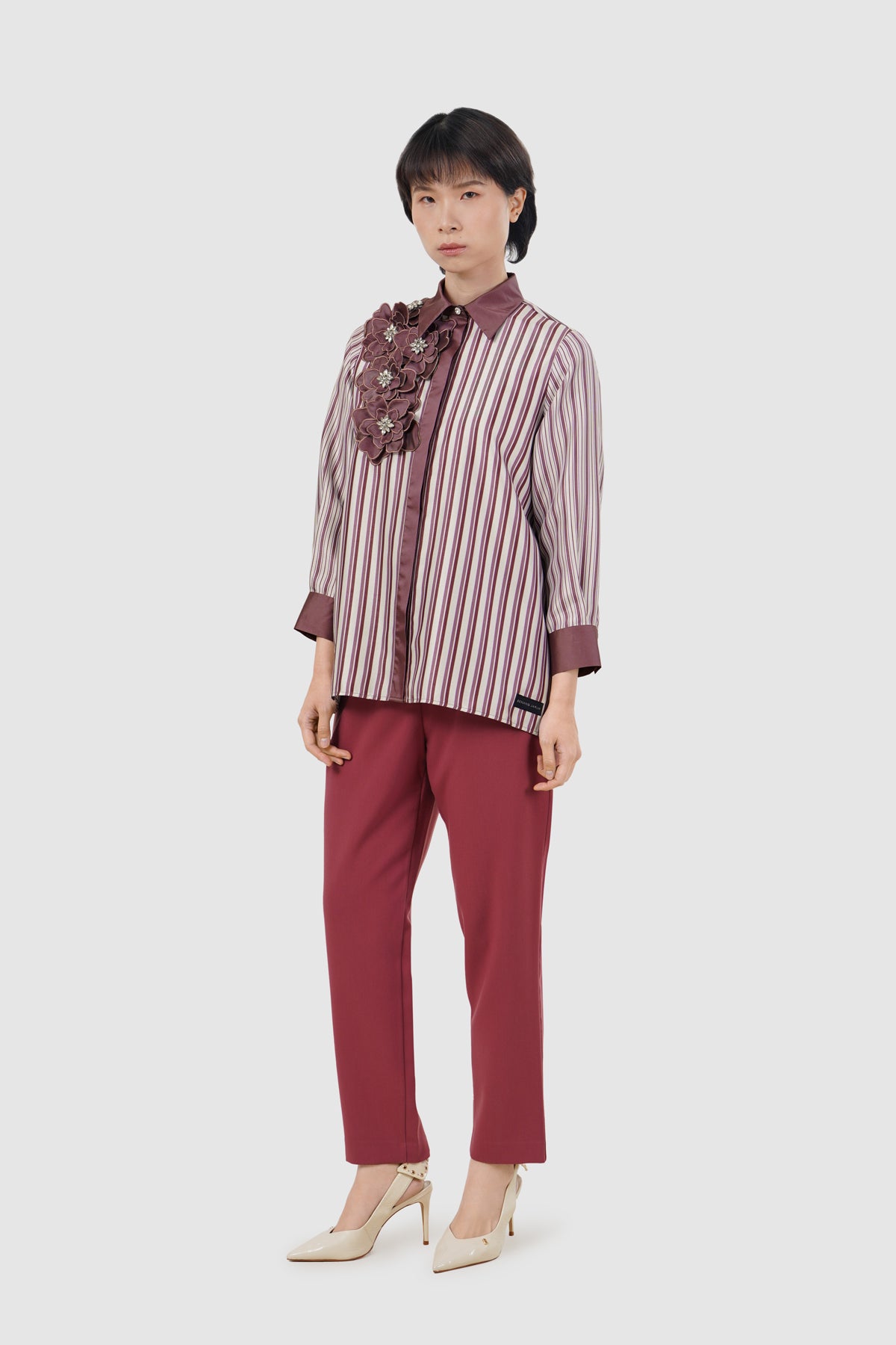 Zenna Embroidery Shirt - Mauve