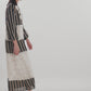 Blooming Eid Stripe Lace Dress - Black Iris
