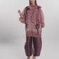 The Regal Loose Bow Blouse - Burgundy