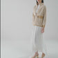 Monogram High Neck Jacket - Beige/Khaki