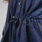 Denim Tales Drawstring Shirt - Dark Blue