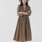 Clara Pleats Dress - Desert Palm