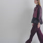 The Monogram Peplum Shirt - Berry