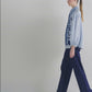 The Monogram Embroidery Velvet Shirt - Timeless Blue