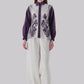 Opulent Bloom Embroidery Lace Shirt - Deep Violet