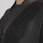 Monogram Diagonal Pleated Abaya - Black Choco
