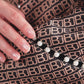 Monogram Diagonal Pearl Abaya - Black Choco