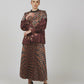 Blooming Eid Pleated Skirt - Carnation