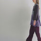 The Monogram Pleated Tunic - Maroon Blue