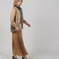 Monogram Pleated Skirt - Gold