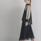 The Monogram Back Pleated Blouse - Black Choco