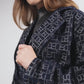 Mono Puzzle Jacquard Denim Outer - Dark Blue