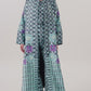 Opulent Bloom Embroidery Shirt Dress - Teal Mirage