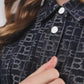 Mono Puzzle Jacquard Denim Shirt - Dark