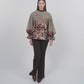 Liora Lace Blouse - Brown