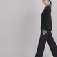 Mono Fold Cuff Knit - Black Choco