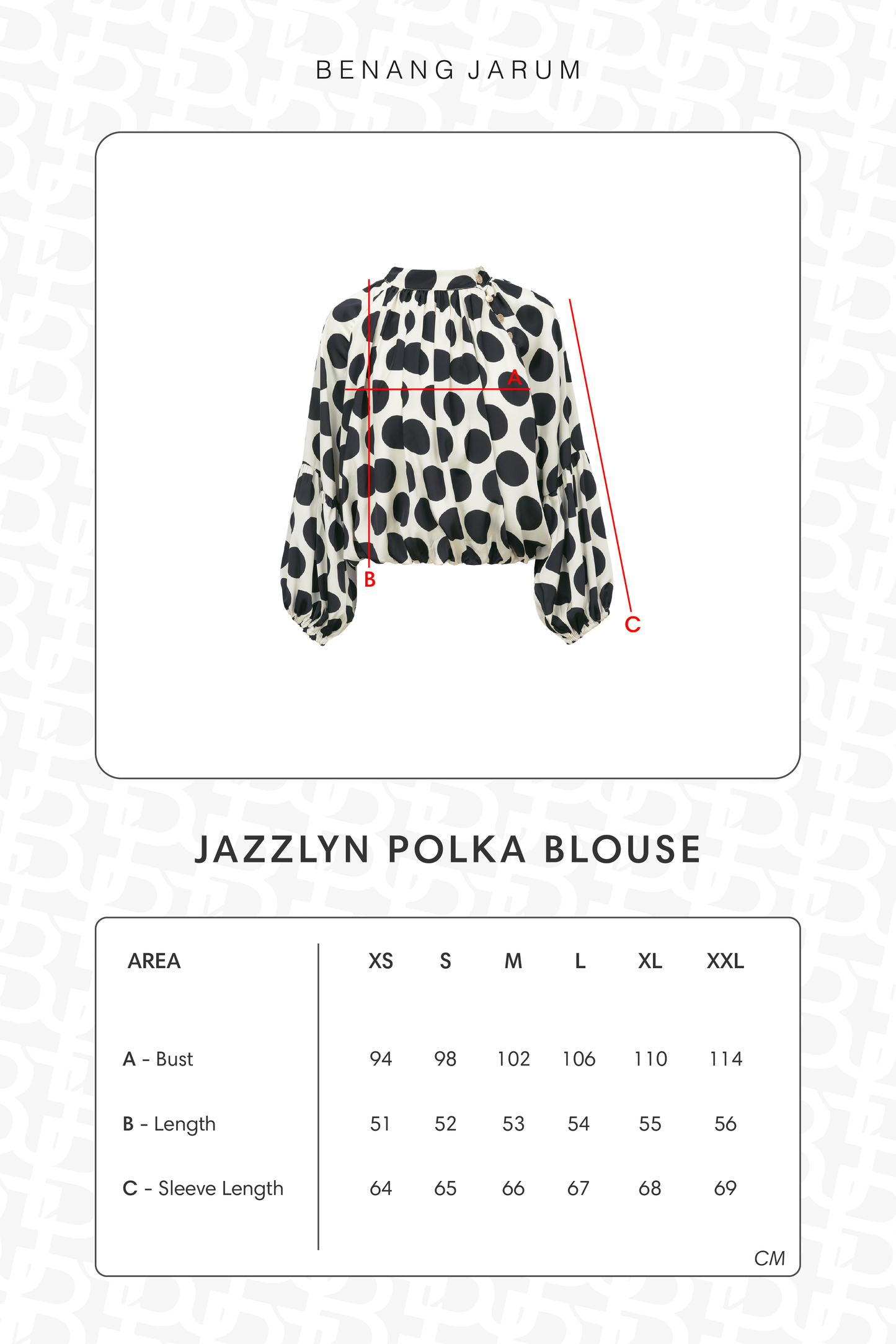 Jazzlyn Polka Blouse - Off White