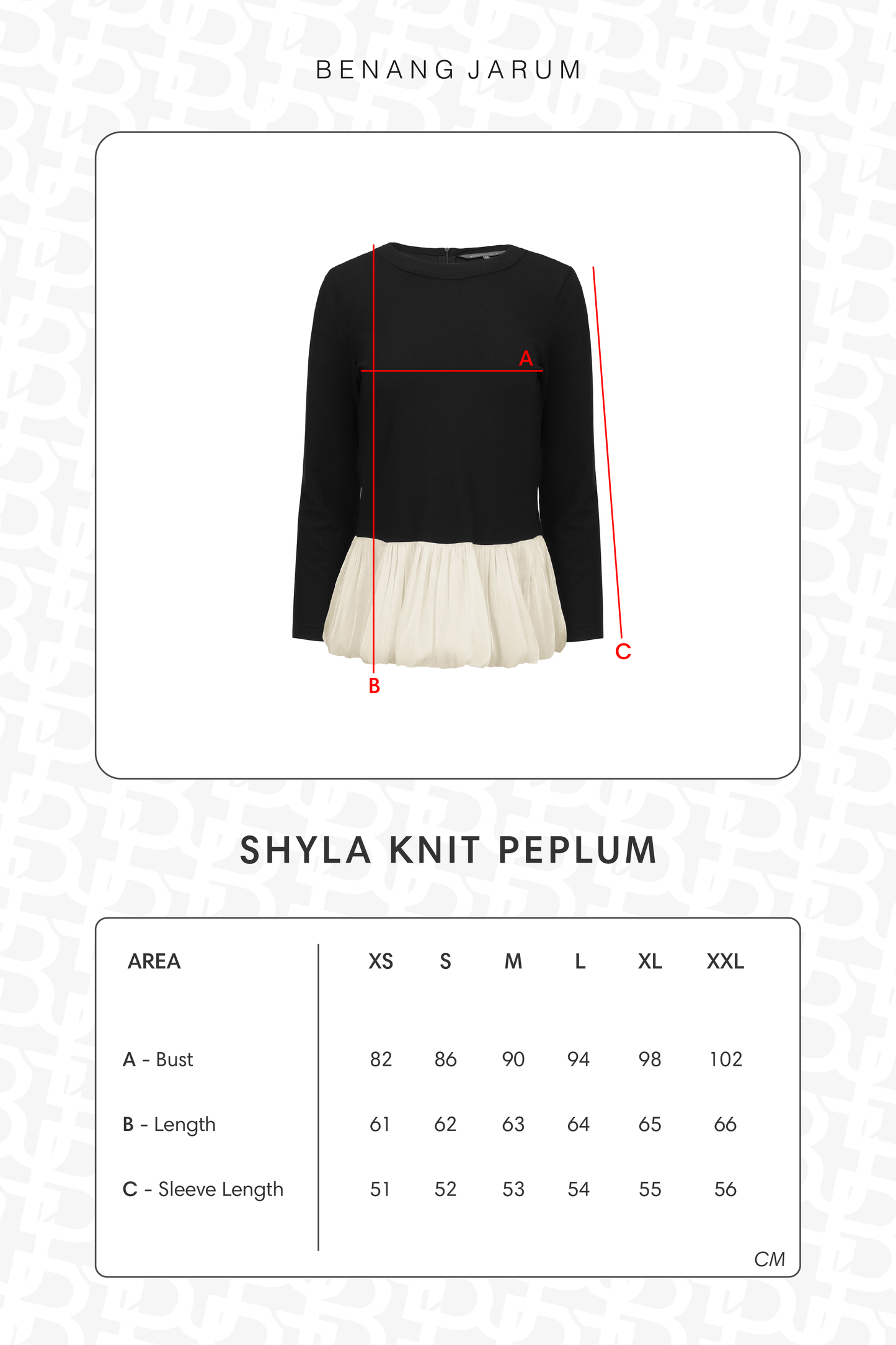 Shyla Knit Peplum - Black