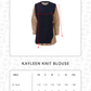 Kayleen Knit Blouse - Navy