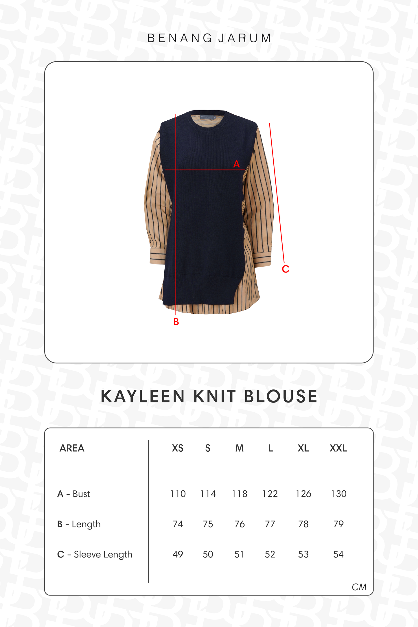Kayleen Knit Blouse - Navy