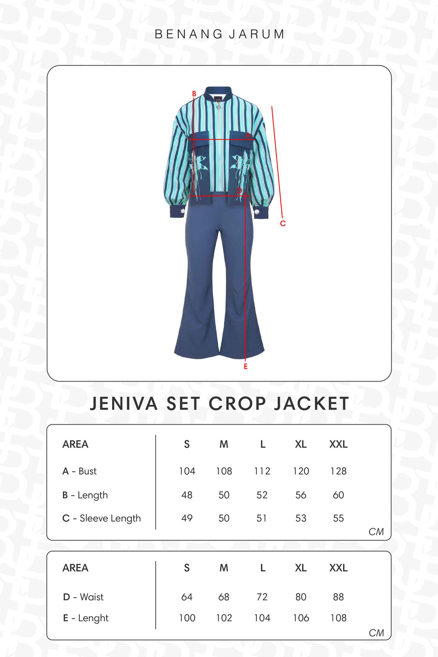 Jeniva Set Crop Jacket - Naval Blue