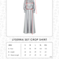 Lyserra Set Crop Shirt - Silver