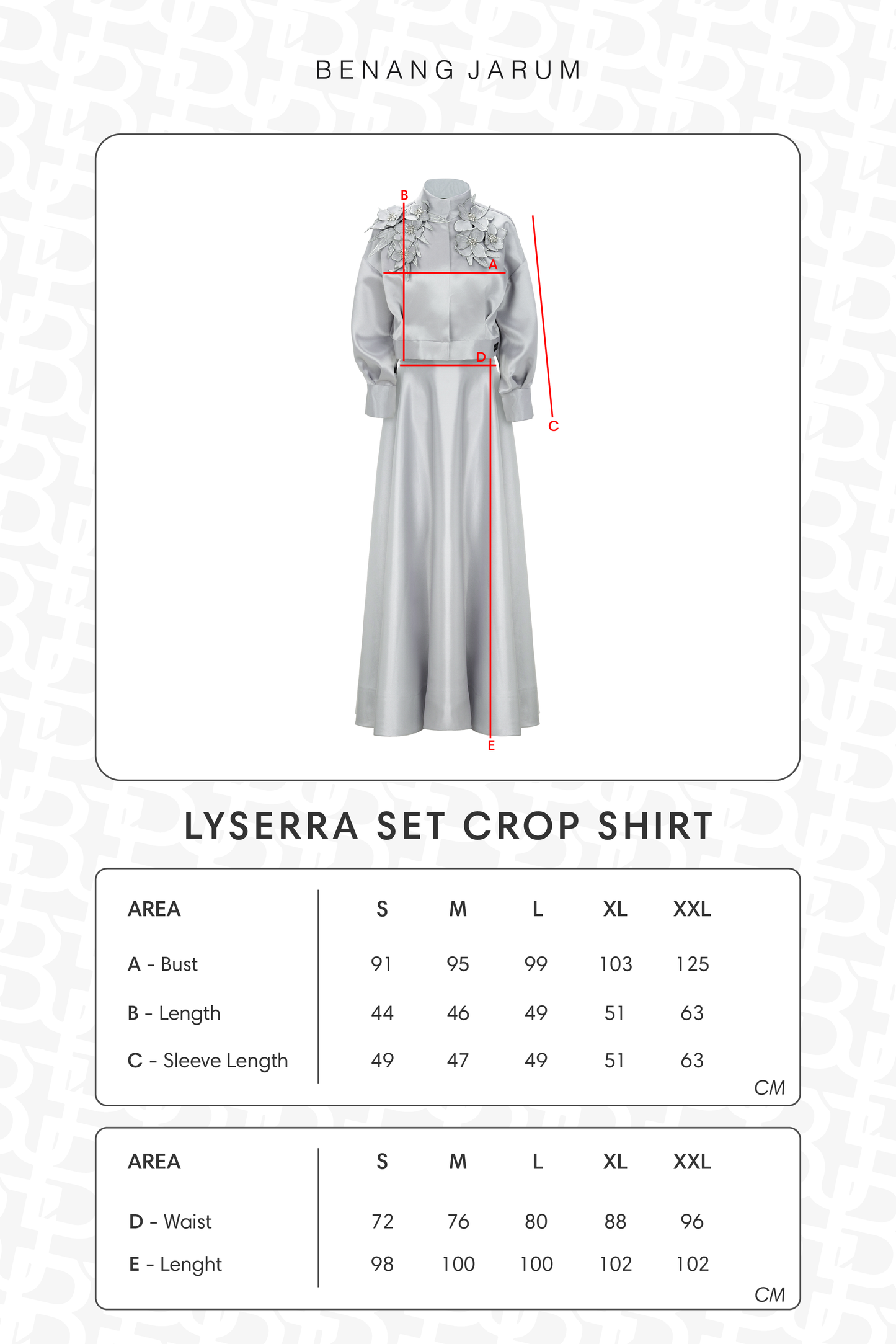 Lyserra Set Crop Shirt - Silver