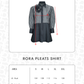 Rora Pleats Shirt - Charcoal