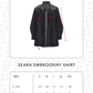 Seara Embroidery Shirt - Black