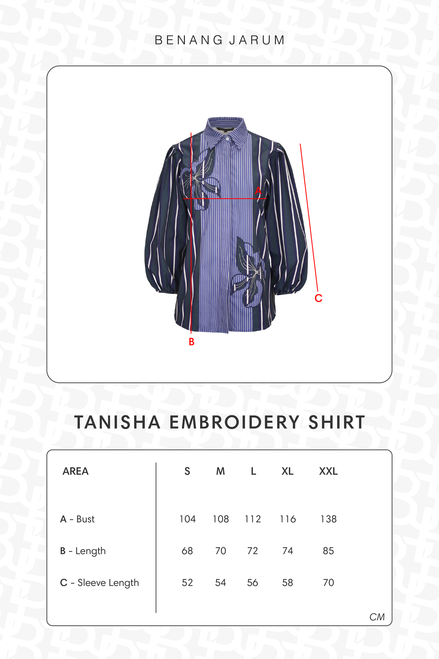 Tanisha Embroidery Shirt - Deep Ocean