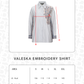 Valeska Embroidery Shirt - Sky Blue