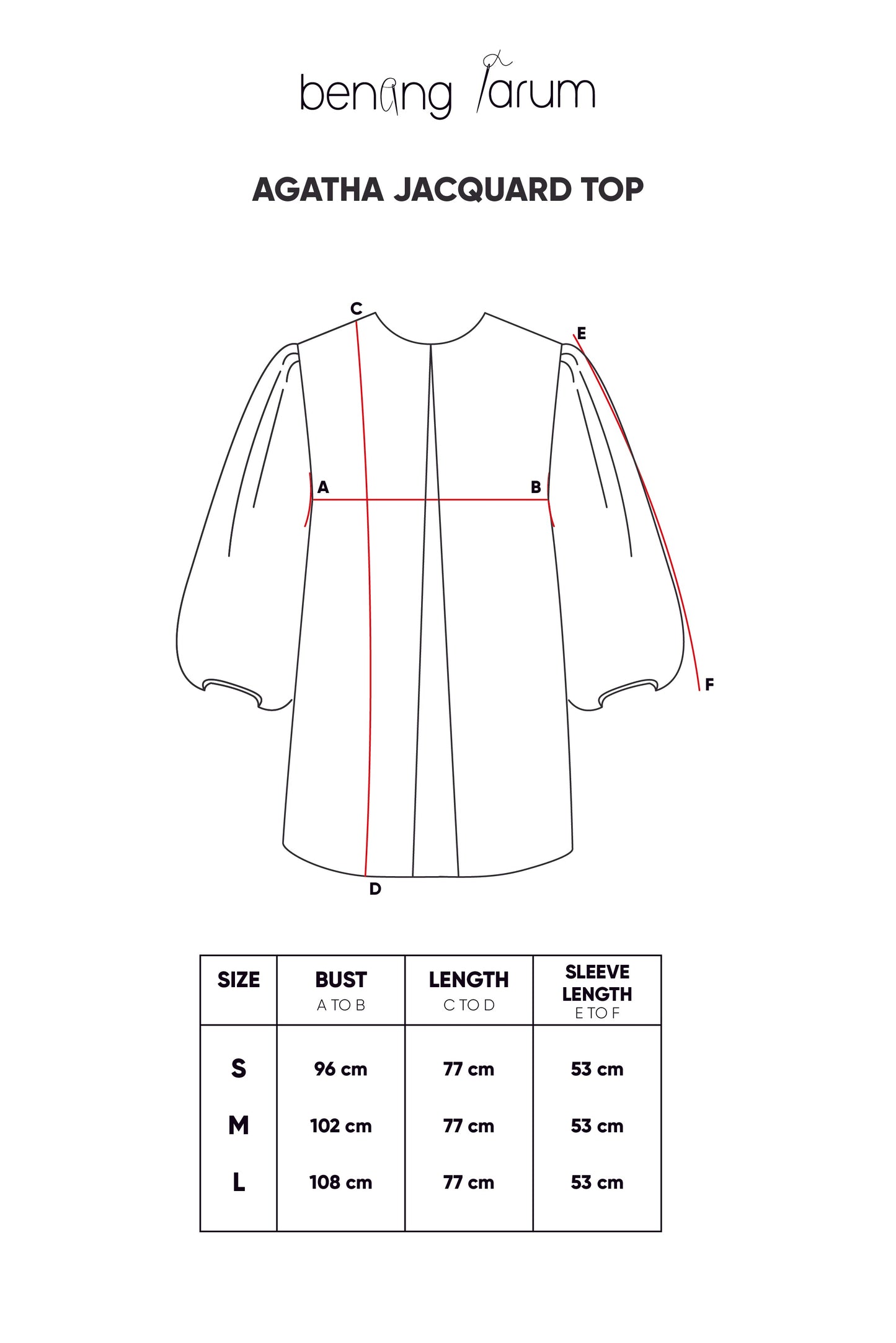 Agatha Jacquard Top - Black/Blue