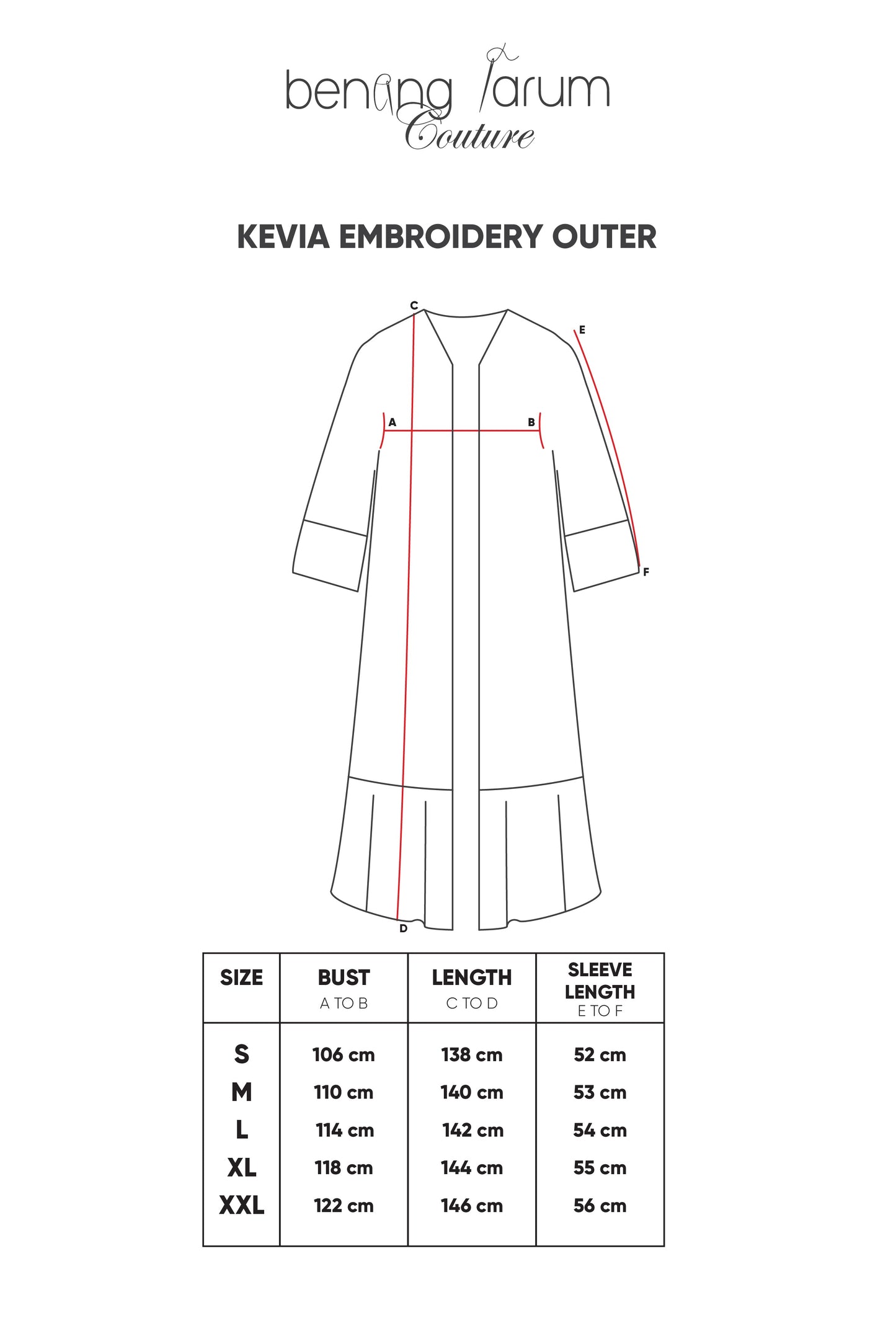 Kevia Embroidery Outer - White