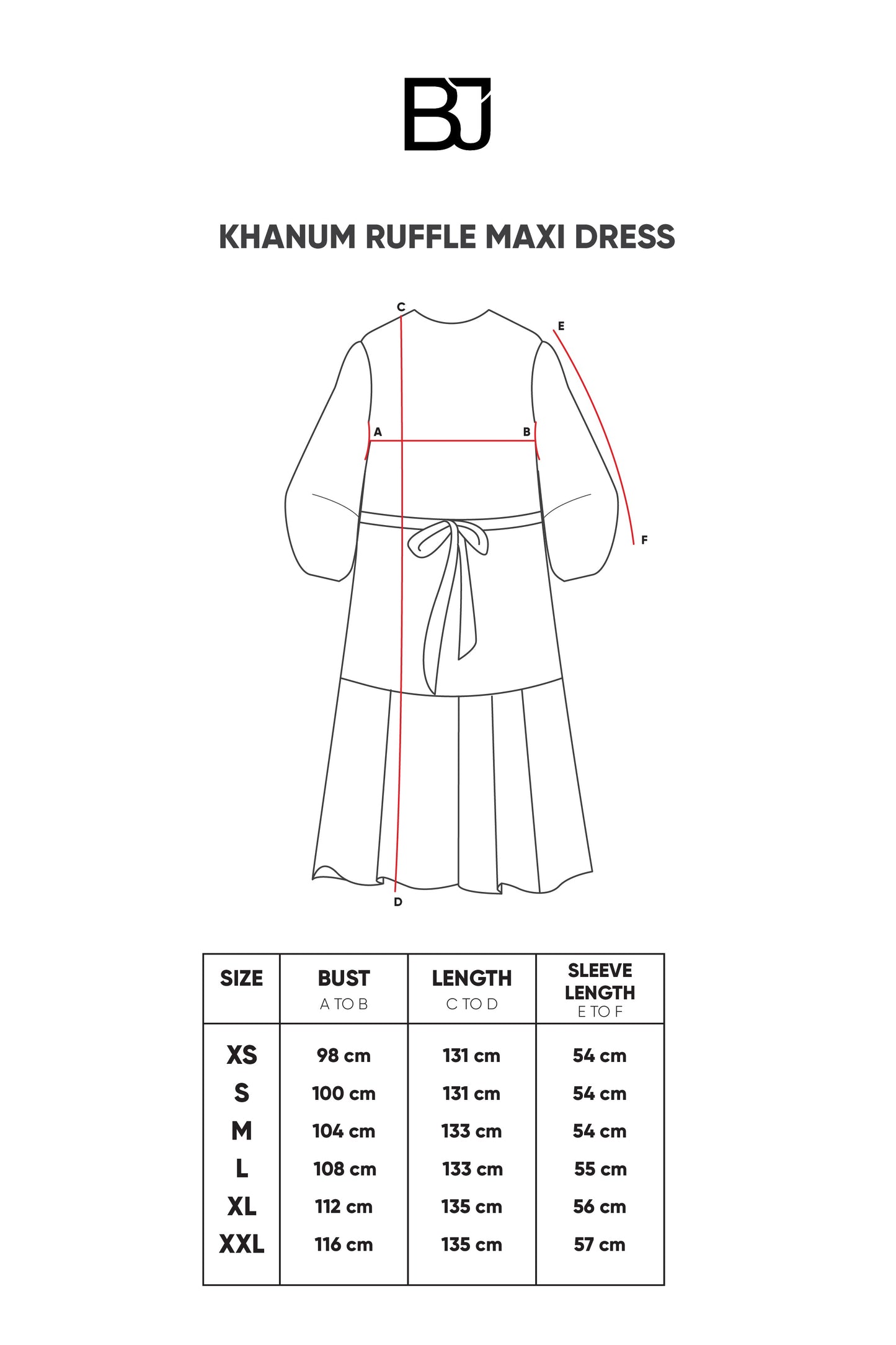 Khanum Ruffle Maxi Dress - Black