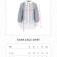 Nara Lace Shirt - Ash Blue