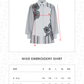 Nixie Embroidery Shirt - Ash Grey