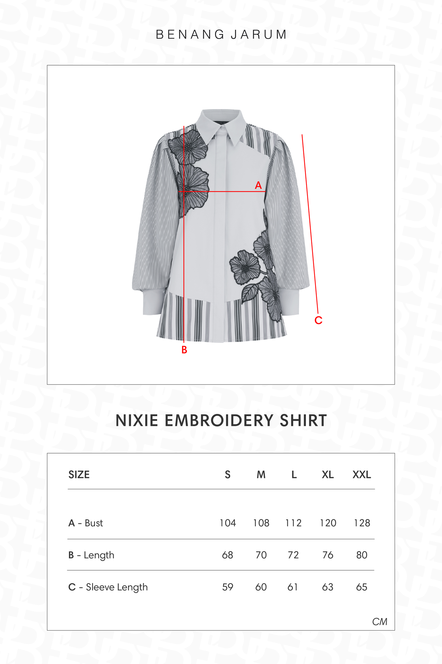 Nixie Embroidery Shirt - Ash Grey