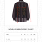 Noira Embroidery Shirt - Redwood
