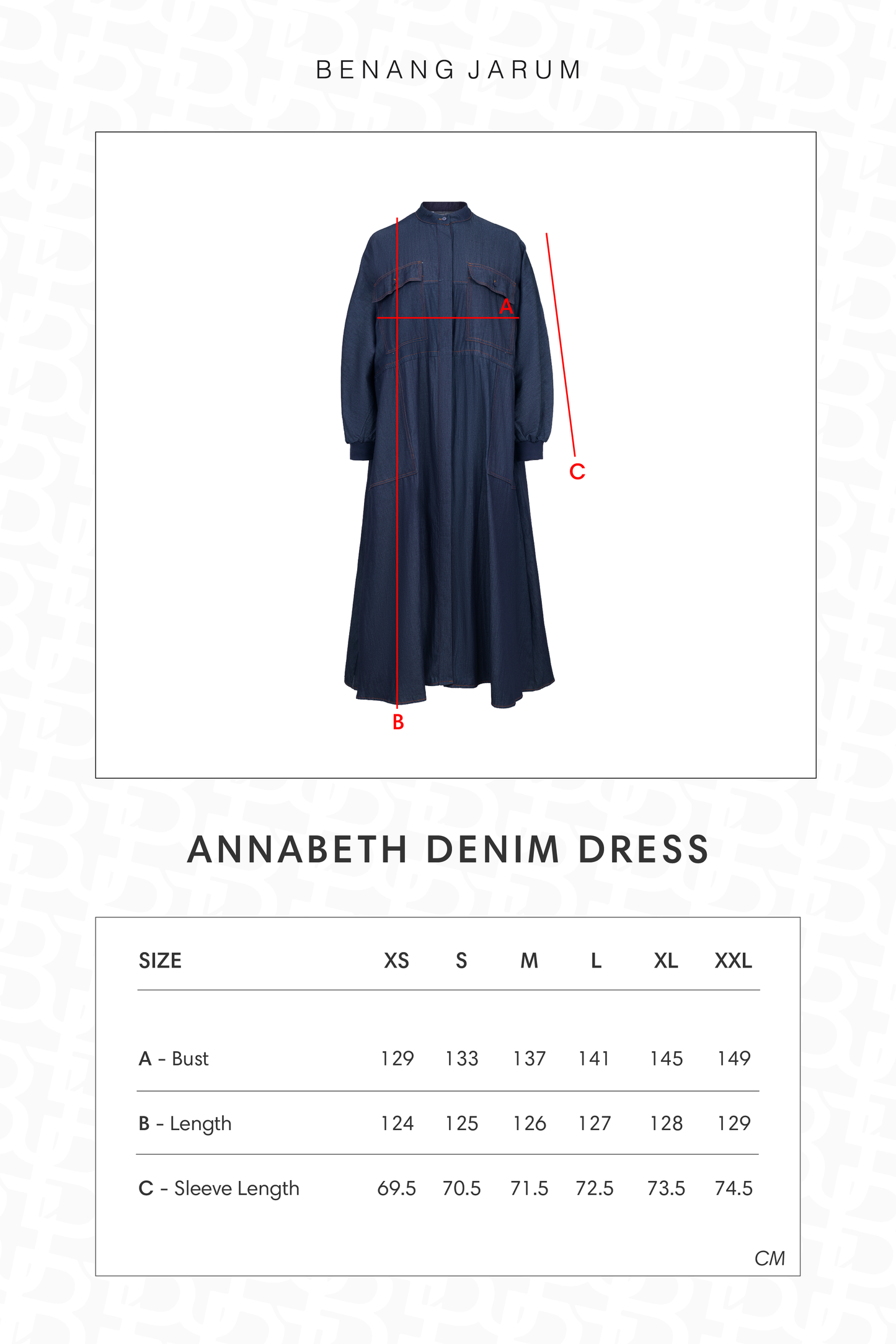 Annabeth Denim Dress - Navy