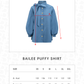 Bailee Puffy Shirt - Blue
