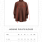 Jasmine Pleats Blouse - Toffee